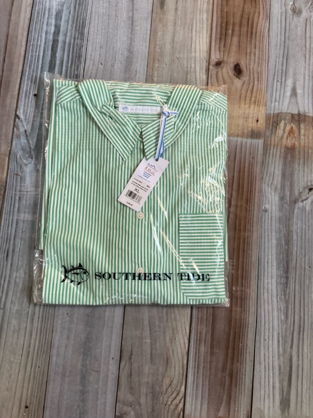 Southern Tide Woman Green Stripe Poplin Dress